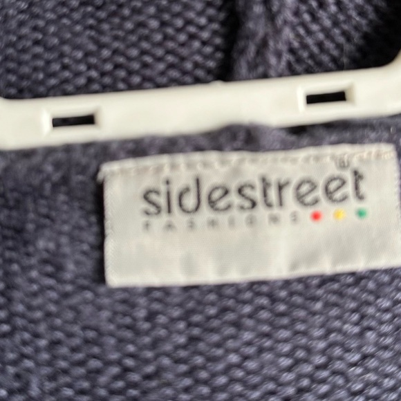 Side Street Fashion Navy Blue Zip-Up Sweater - Picture 5 of 5